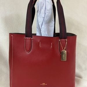 Coach all leather Red Derby Tote